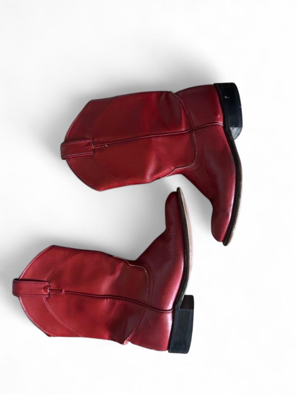 Vintage Laredo Women’s Red Leather Mid Calf Boots